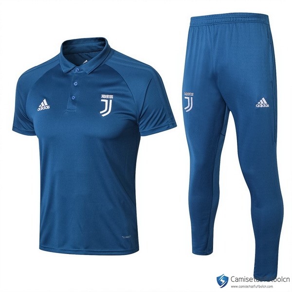 Polo Juventus Conjunto Completo 2017-18 Azul